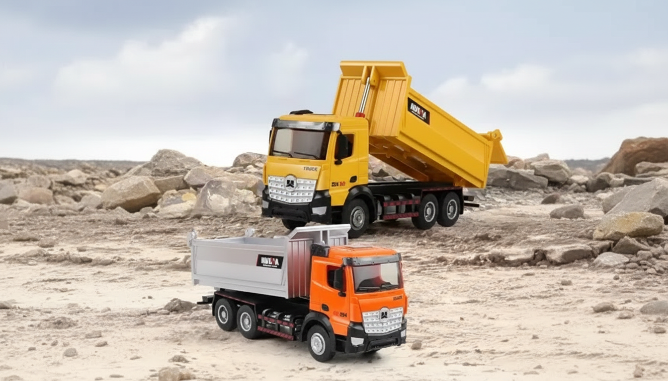 1:50 Diecast Dump Truck: Alloy Toy for Sandbox Play