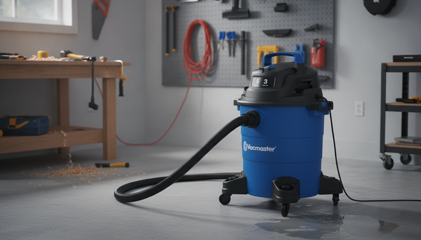 5-Gallon Wet/Dry Shop Vac: Blower + 10ft Cord Reach