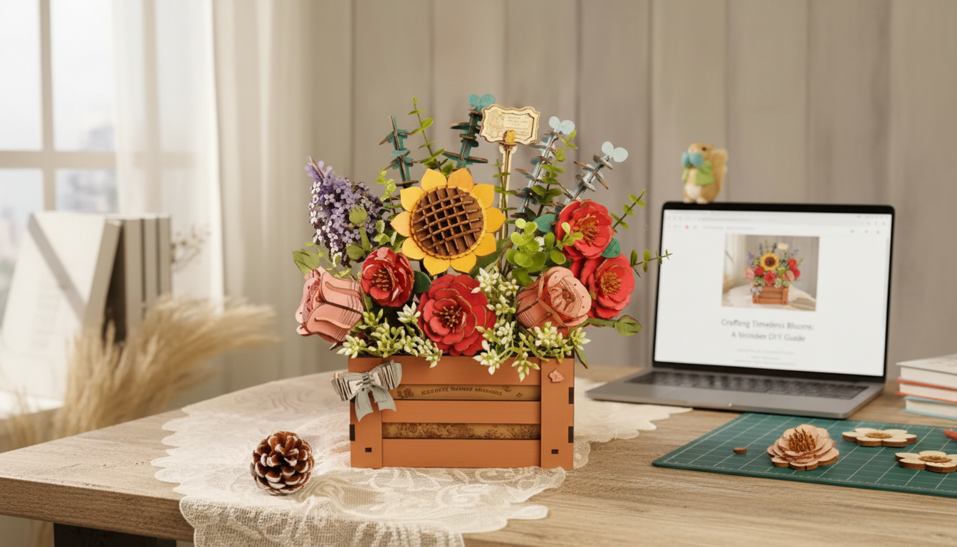 Wooden Bloom Box DIY: 3D Wooden Puzzle Decor Guide